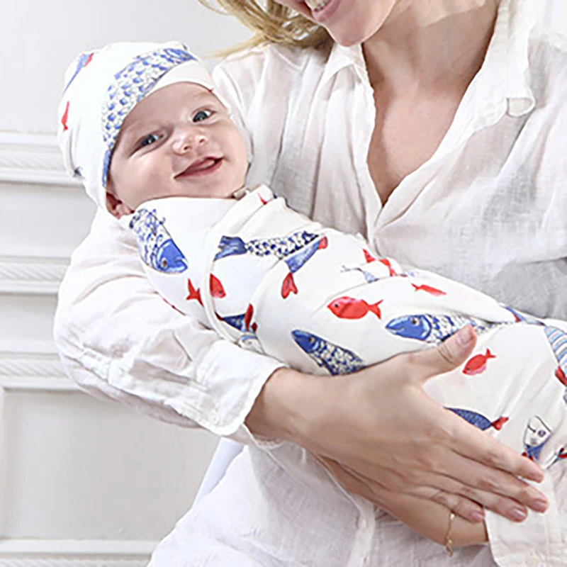 Newborn baby Wraps Sleeping Swaddling new baby Sleepsack Nursing cotton wraps Printing Spring Autumn YQR008