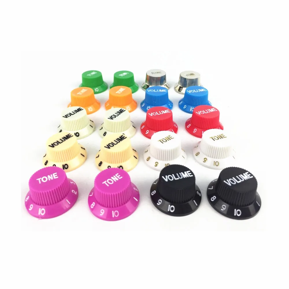 NEW4PCS2T2VGuitarKnobsToneVolumeSpeedControlKnobsCapsfor