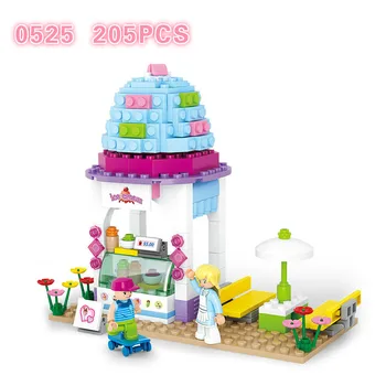 

205Pcs Friends Building Blocks Sets Girls Dream Ice Cream Shop Model Legoingly Bricks Toys For Children Christmas Gift