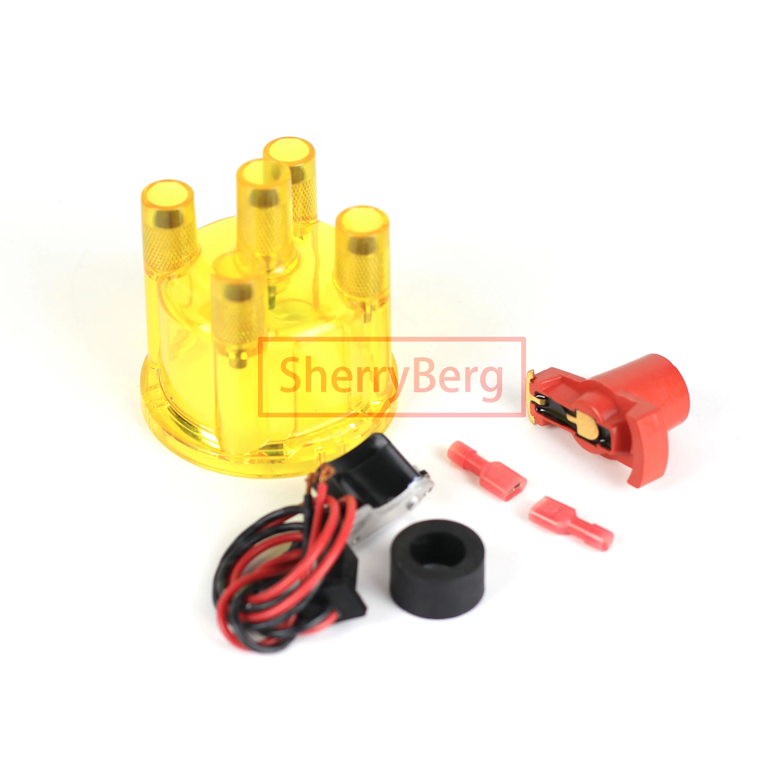 SherryBerg Distributor Cap + Rotor + Electronic Ignition Kit for Bosch JFU4 Distributor 1 kit Right Hand FOR VW Choose Color
