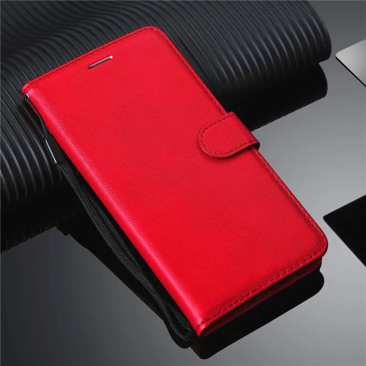 Роскошный чехол-бумажник из искусственной кожи для iPhone 11 Pro Max X XS MAX XR 6 6S 7 8 Plus, откидной Чехол с отделением для карт для iPhone 5 5S SE, чехол с подставкой - Цвет: Red