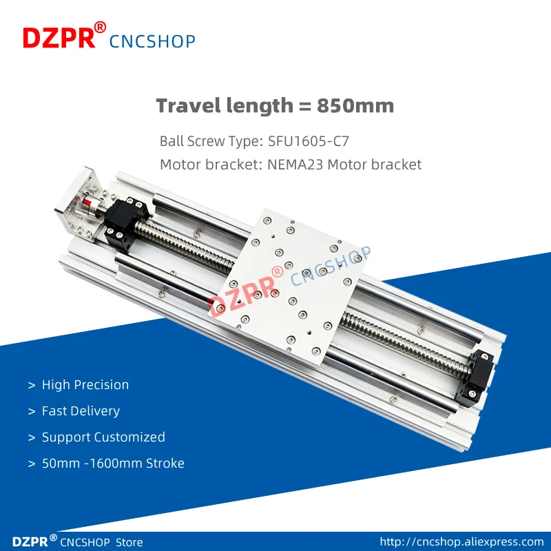 850mm Linear slide robot SFU1605 Linear Actuator Precision workstations / Linear Stages Module