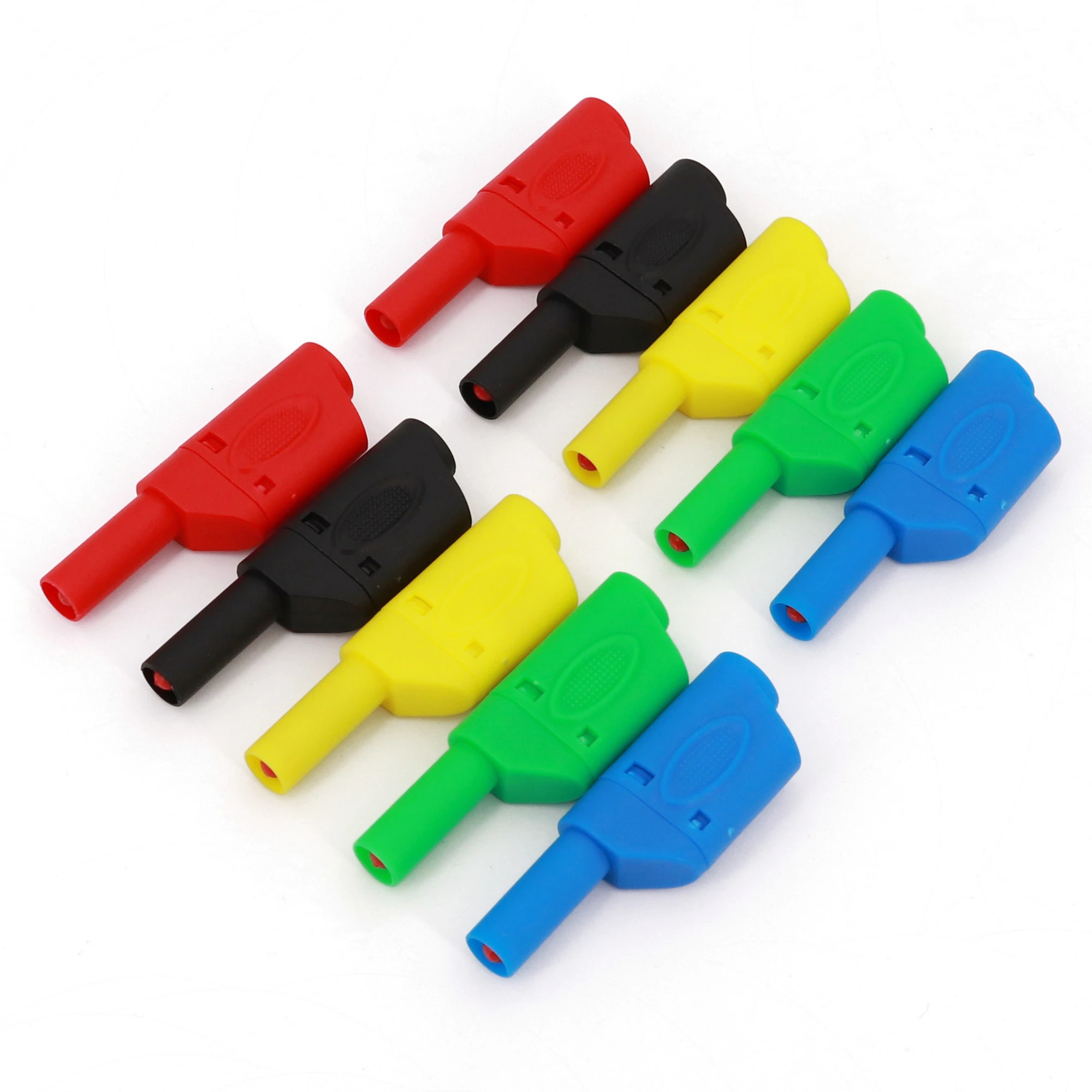 10Pcs Shrouded Fully Insulated Safety 4mm Male Stackable Banana Plug Connectorconnector 4mm