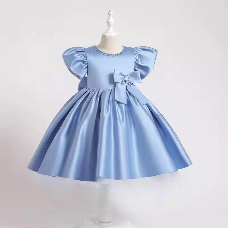 folhada, vestido elegante infantil, trajes de verão