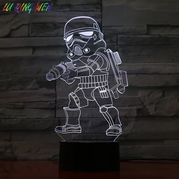 

Star Wars Stormtrooper Figure Kids Night Light Led Touch Sensor Room Decor Lamp Child Holiday Birthday Gifts Table Lamp Bedside