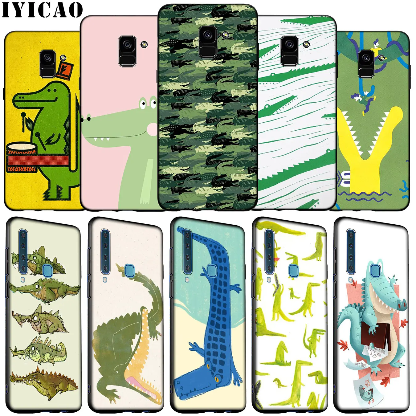 Мягкий чехол из крокодиловой кожи с рисунками животных для Samsung Galaxy A51 A71 A81 A91 A41 A21