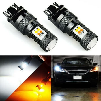 

Set LED Bulbs 3157 4157NA 3155 4057 Car Replacement 2pcs Amber/White Light