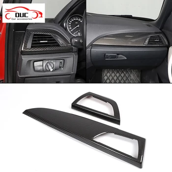 ABS Carbon Fiber Car Dashboard Side Air Outlet Panel Trim Cover For BMW 1 2 Series F20 F21 F22 F23 2012-2017 Interior Accessorie 1