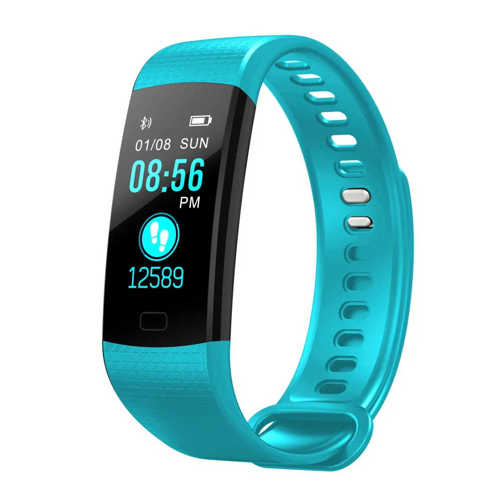Смарт-часы RGLM Y5, спортивные фитнес-часы, трекер сердечного ритма, браслет для измерения артериального давления, водонепроницаемый смарт-браслет для IOS, Android - Цвет: Green