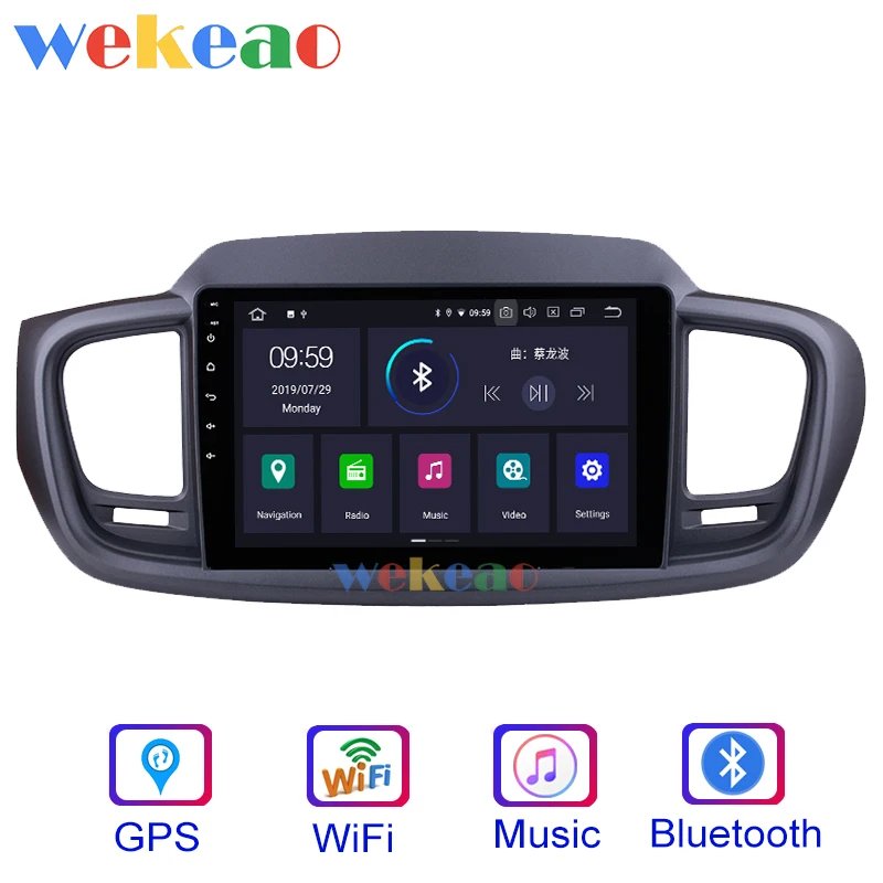 Wekeao сенсорный экран 10,1 ''Android 9,0 Автомагнитола для Kia Sorento Android авто gps навигация