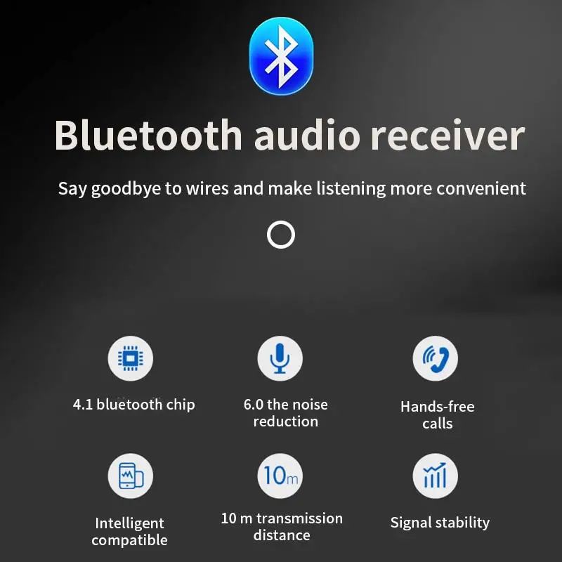 Bluetooth аудио приемник автомобильный комплект 3,5 Jack музыкальный прием вещания автомобиля Bluetooth Hands-Free для сотового телефона Bluetooth 4,1