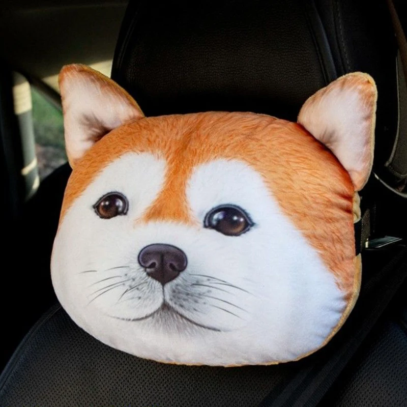 Lot De 2 Housses D'appui-tête Voiture Motif Dessin Animé - Taille Universelle 26x28 Cm - Tissu Doux Et Antidérapant