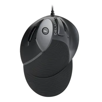 

Delux M618GX Wireless game Mouse 6 Buttons 1600DPI Ergonomic Vertical Computer Mouse with Rubber Protective Shell for PC Laptop