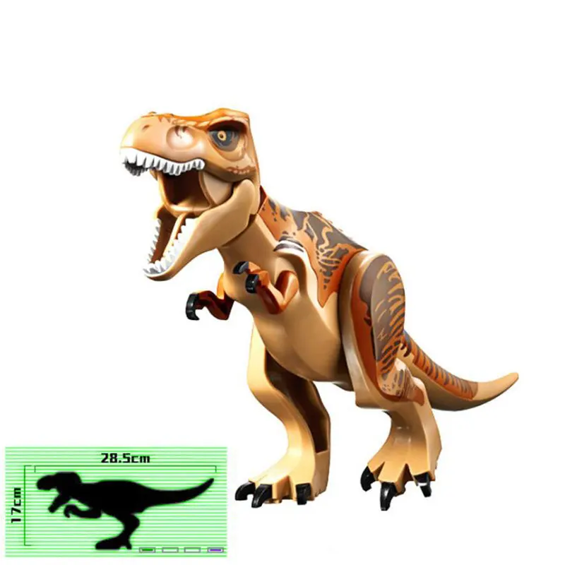 Юрский Мир 2 динозавра тяжелый коготь Дракон indominius Rex T-Tex diloposaurus строительные блоки кирпичи игрушки для детей Рождество - Цвет: Тёмно-синий