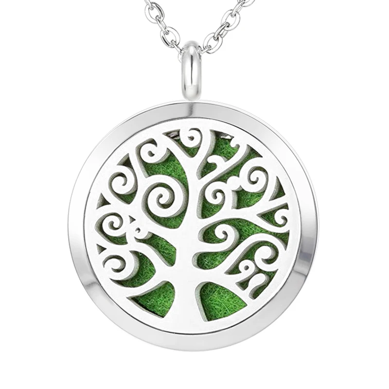 065 Essential Oil Diffuser Locket Pendant Necklace
