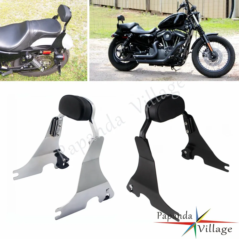 

Short Passenger Backrest Sissy Bar For Harley Sportster SuperLow XL883L Iron 883 XL883N 2004-2020 48 XL1200X XL1200N Nightster
