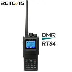 Retevis RT84 DMR Двухдиапазонная рация 5 Вт VHF UHF DMR цифровой/аналоговый двухсторонний радио трансивер портативное Любительское радио Amador + кабель