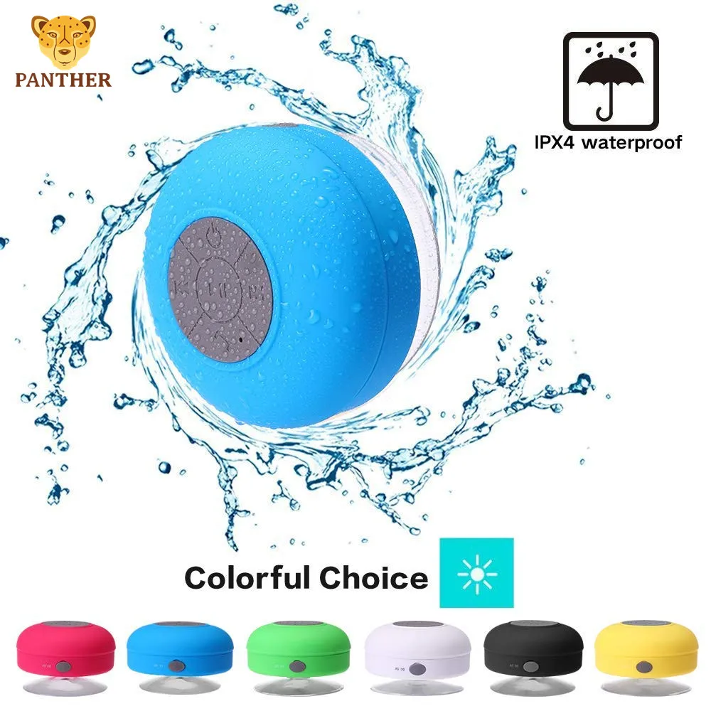 

Bluetooth Shower Speaker Waterproof Portable Mini Wireless Speaker with suction cup and built-in microphone handsfree phone call