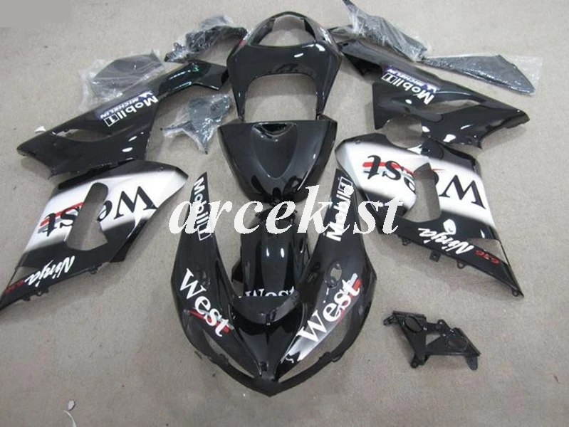 4 подарки ABS мотоцикл Полный обтекатели комплект подходит для Kawasaki Ninja ZX-6R 636 2005 2006 05 06 набор кузова WEST