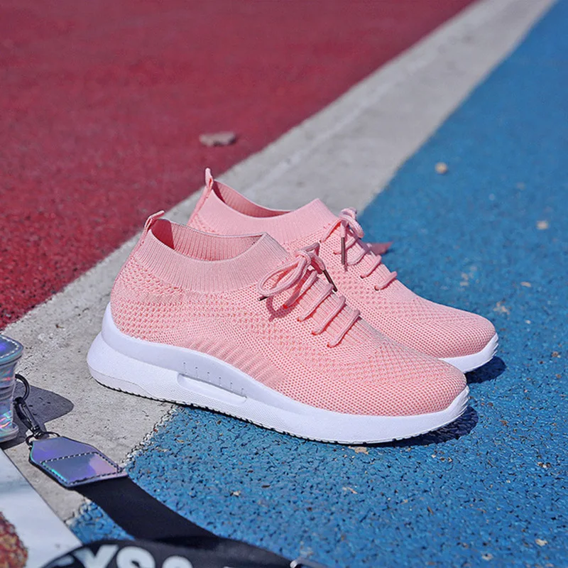 

New Style Needle Fly Woven Athletic Shoes WOMEN'S Shoes 2020 Spring Women's Punched Sheet Shoes Fashion Casual Shoes Women's Sne