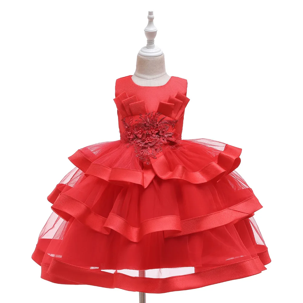 Рождественские детские платья для девочек; платье принцессы; Элегантное свадебное платье с цветочным узором для девочек; детское вечернее платье; vestido infantil