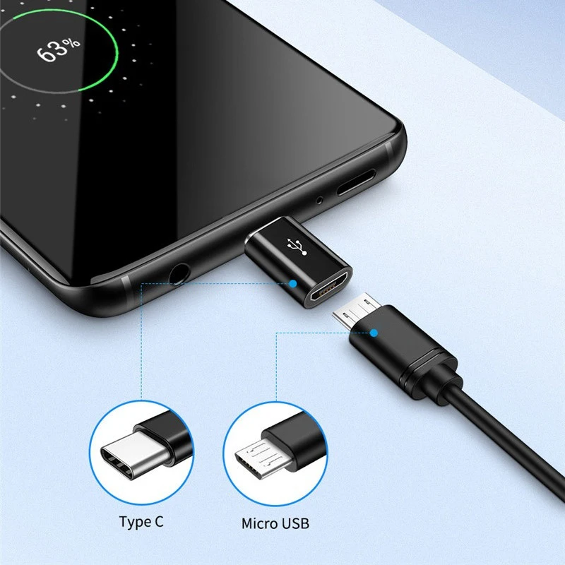 Адаптер Micro USB-Type C для samsung Note 10 9 8 S10 S9 S8 Plus Splitter Przejsciowka для huawei Mate30 Mate20 Pro Adaptador