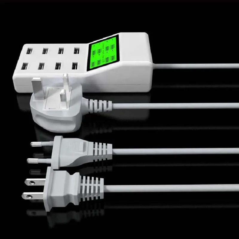 Универсальное умное USB быстрое зарядное устройство адаптер настольная розетка Led дисплей экран 5 В 8A 8USB зарядное устройство порты для мобильного телефона Ipad MP3