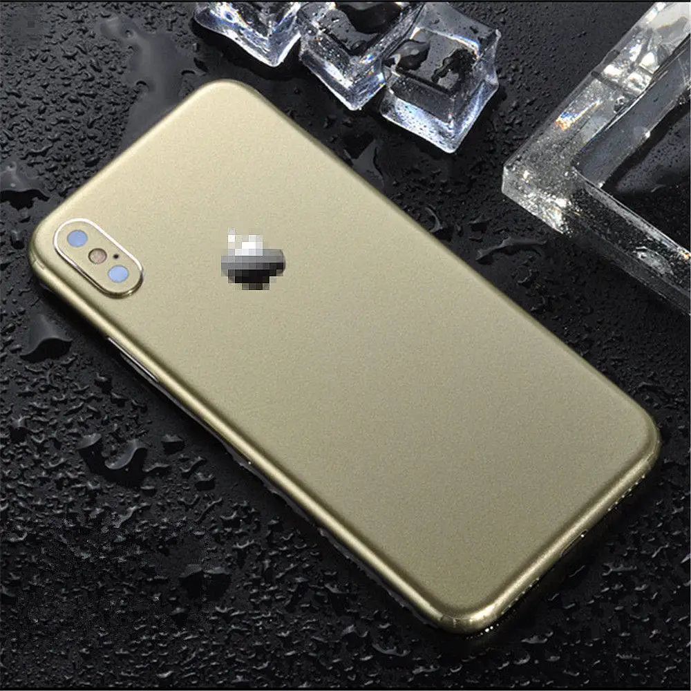Ледяная поверхность для iPhone 7 8 X XS XR задняя пленка Тонкая Защитная пленка для экрана защитные наклейки крышка Цветная Клейкая задняя декоративная пленка