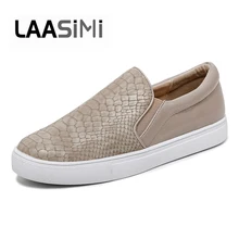 LAASIMI/осенние женские лоферы; большие размеры; женская обувь со змеиным узором; Модные женские слипоны; Женские Повседневные балетки на плоской подошве; женские кроссовки