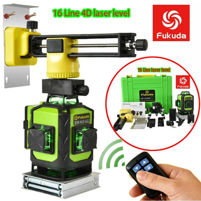 

Fukuda rotary laser level 360 16 lines 4D green beam laser level 12 lines 3D Self-Leveling Horizontal Vertical Cross laser line