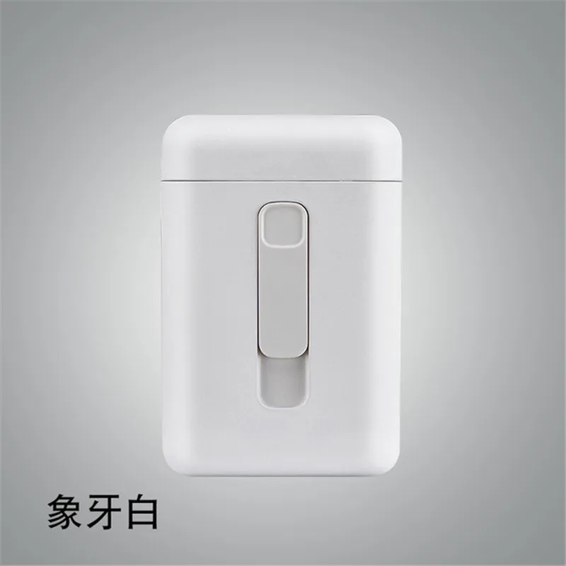 White 20 шт., чехол для сигарет, электронная USB Зажигалка, держатель для сигар, зажигалка для обычных сигарет, гаджеты для мужчин - Цвет: White