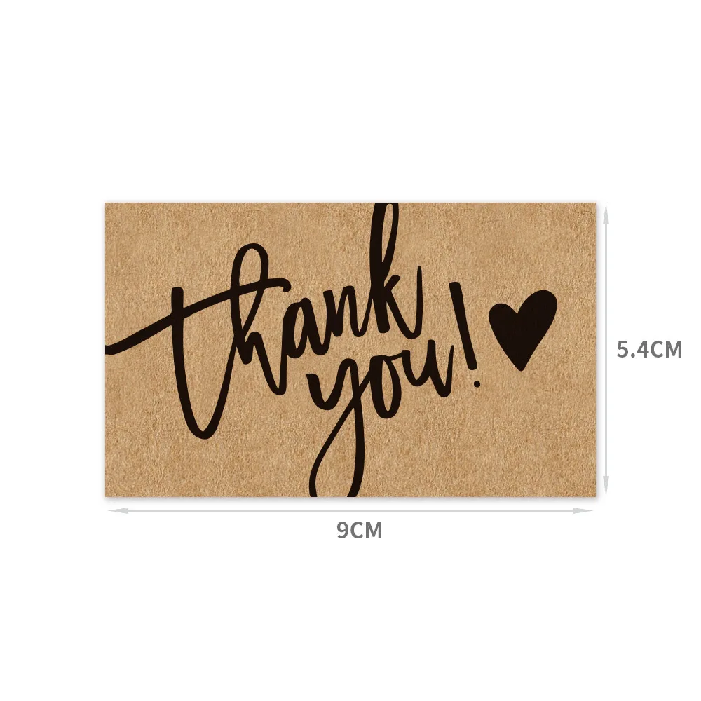 Mini Greeting Cards Thank You Card For Small Shop Gift Decoration Card For Small Business card Natural Kraft Paper 10-30pcs