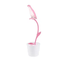 Уникальный птичий USB 13 светодиодный настольный светильник, Гибкий Настольный ночной Светильник для чтения с держателем для ручек, Детский Светильник для спальни, гостиной