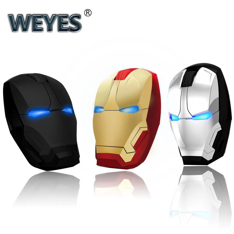Беспроводная игровая мышь Iron Man геймерская компьютерная с бесшумным кликом