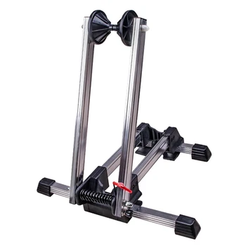 

Floor Mountain Bike Parking Rack Indoor Storage Frame Stable Fixed Support Bracket Aluminum Alloy Folding Stand Repair Portable
