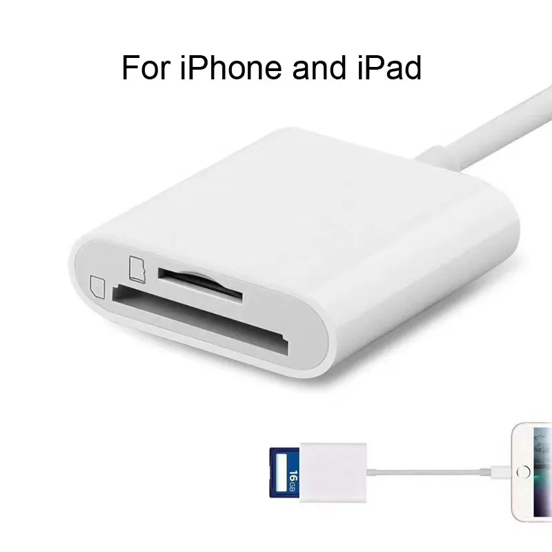 Mosible TF/SD кард ридер для iPhone iPad ОС ios USB кабель адаптера Lightning интерфейс OTG чтения