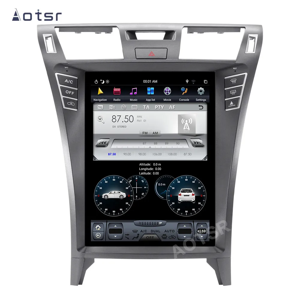 AOTSR Tesla стиль Android 8 Автомобильный плеер для Lexus LS460 LS600 2007 2015 Центральный Multimidia 2 Din GPS