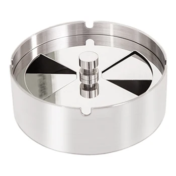 

Stainless Steel Round Ashtray Holders Ashtray Coin Tray Vehicle Ash Tray Anti-scalding Space-saving Cigarette Holder with Cover