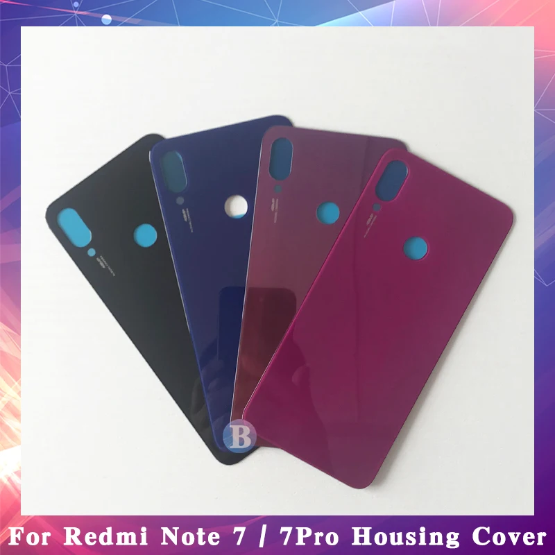 

For Xiaomi Redmi Note 7 / Note 7 Pro Housing Battery Cover Back Door Rear Cover Glass with Adhesive