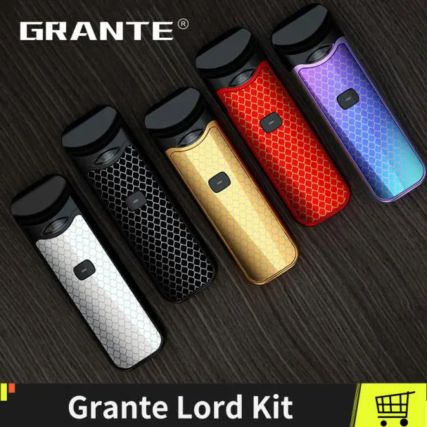 

100% Original Grante Lord Kit With 1100mAh Battery 3ml Vape Pen Pod Kit Fit Lord Ceramic Regular Mesh MTL Coil Vaporizer Ecigs