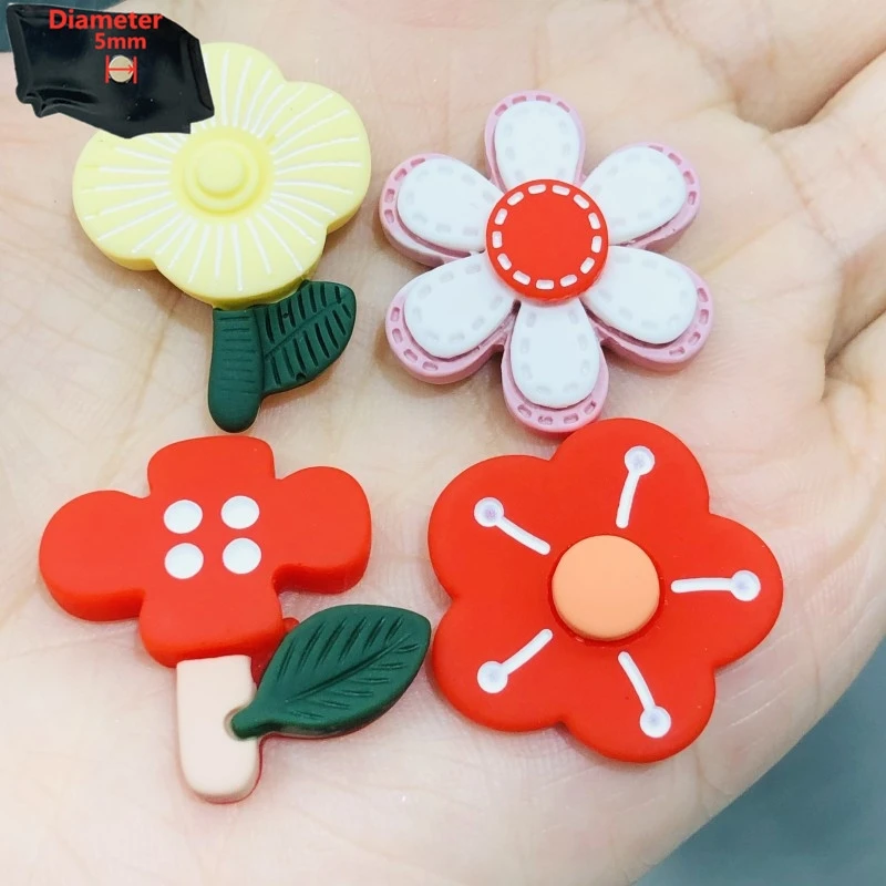 

1PCS Resin Cute Cartoon Fridge Magnetic Sticker Kawaii Colourful Flower Refrigerator Magnet Creative Kitchen Decoration Kid Toy