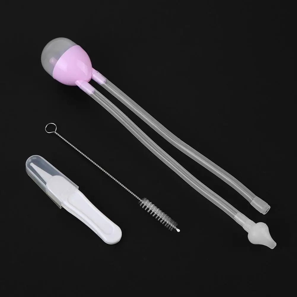 3pcs/set Newborn Baby Safety Nose Cleaner Kids Vacuum Suction Nasal Aspirator Set Infants Medicine Dropper Accessories Baby Care