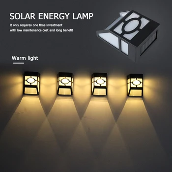 

2020 New Outdoor Solar LED Wall Light Waterproof 2 Modes Yard Fence Stair Deck Colourful Lights Lamp for Home Outdoor Accessorie