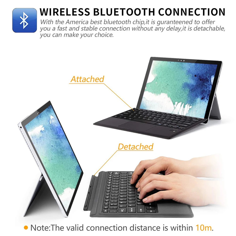 Магнитная Адсорбция портативные компьютеры аксессуары с USB беспроводной Bluetooth клавиатура для microsoft Surface Pro2017 Pro6