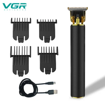 

VGR Professional Hair Clipper Men T-Outliner Beard Trimmer Titanium Blade Electric Baldheaded Finishing Hair Cutting Machine