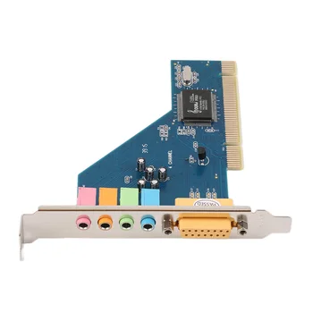 

Easy Convenient to Use 4 Channel 5.1 15-pin Surround 3D PCI Sound Audio Card for PC Windows XP/Vista/7