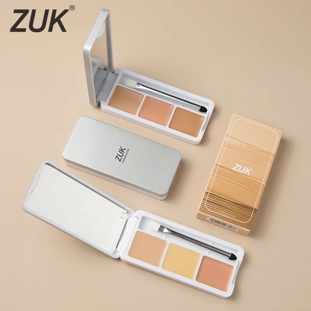 ZUK 3 Clors Concealer Cream Palette Rewind Beauty Face Make Up Eye Dark Circles Primer Eraser Corrector Foundation Base 1
