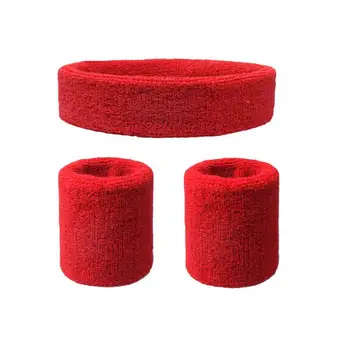

1pc Sweatband Headband 2pcs Wristbands Set Unisex Cotton Headband Bands Sweat Sport Band Sport elasticity Sweat Yoga Head C5Q4