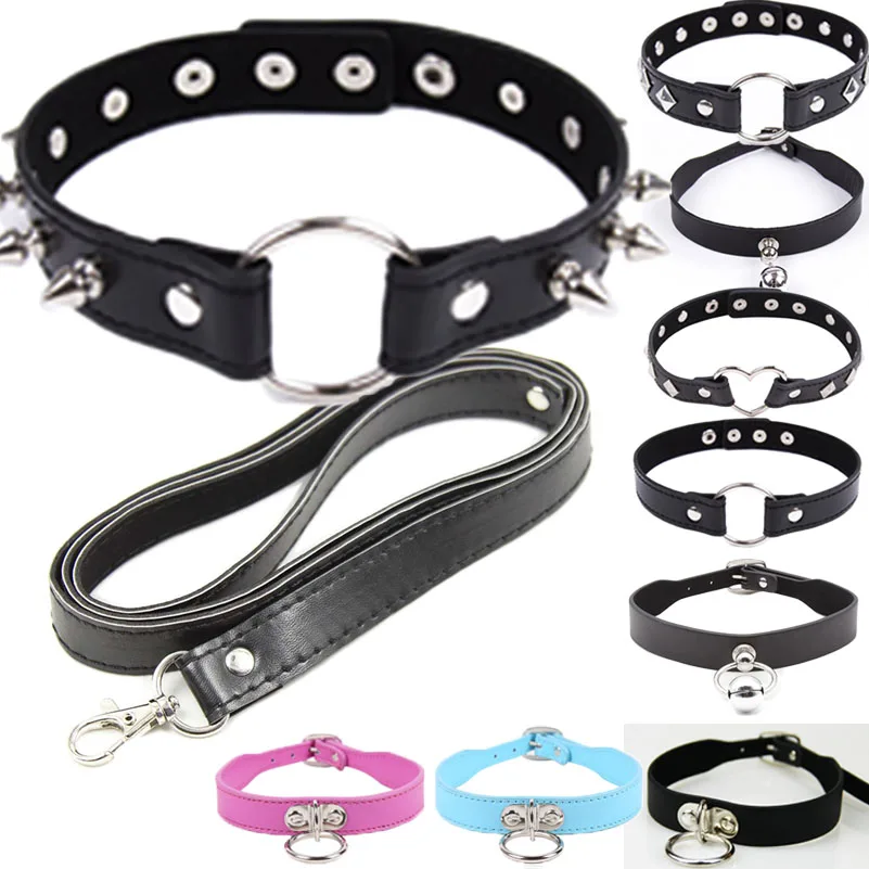 BondageBoutiqueLeatherCollarLeadchainAdultGameforwomenCollarssubmissionSexToysPet