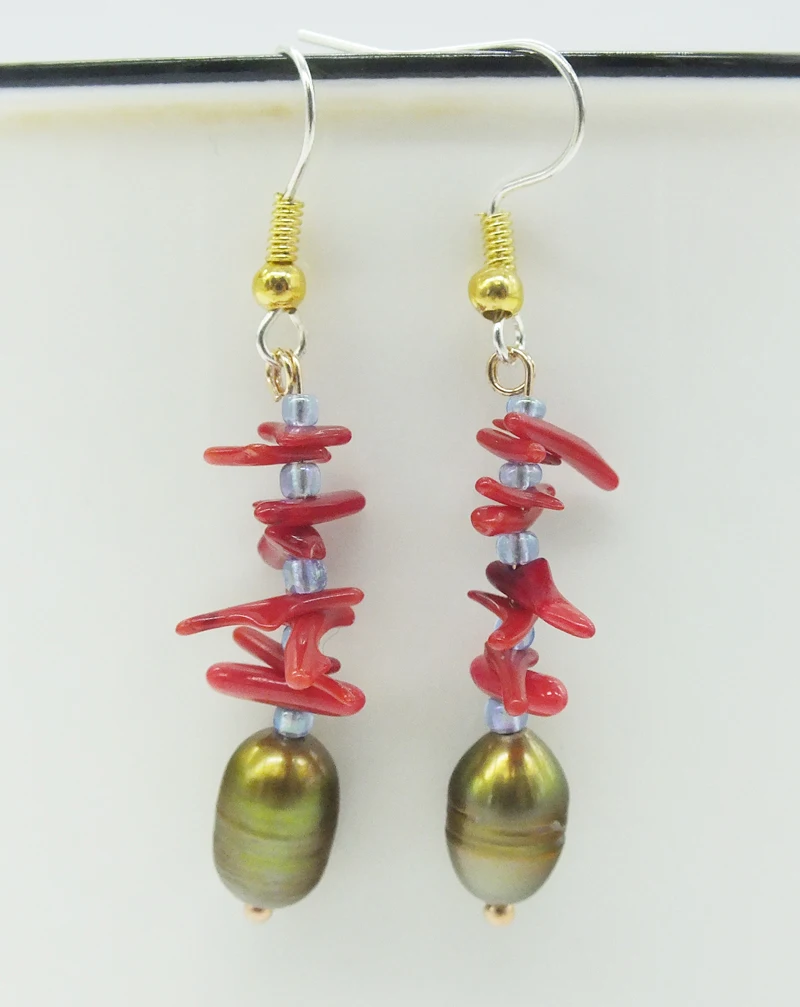 Классические серьги! Натуральный Коралл. Жемчужные серьги|Серьги-подвески| |